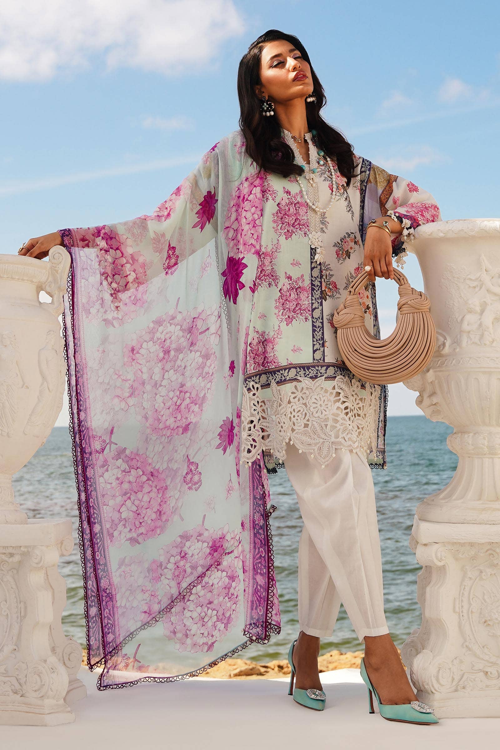 Sana Safinaz | Muzlin Spring 24 | M241-003B-CI - Pakistani Designer Dress - by Sana Safinaz | Type: Luxury - 100% Original at Saira Sultan