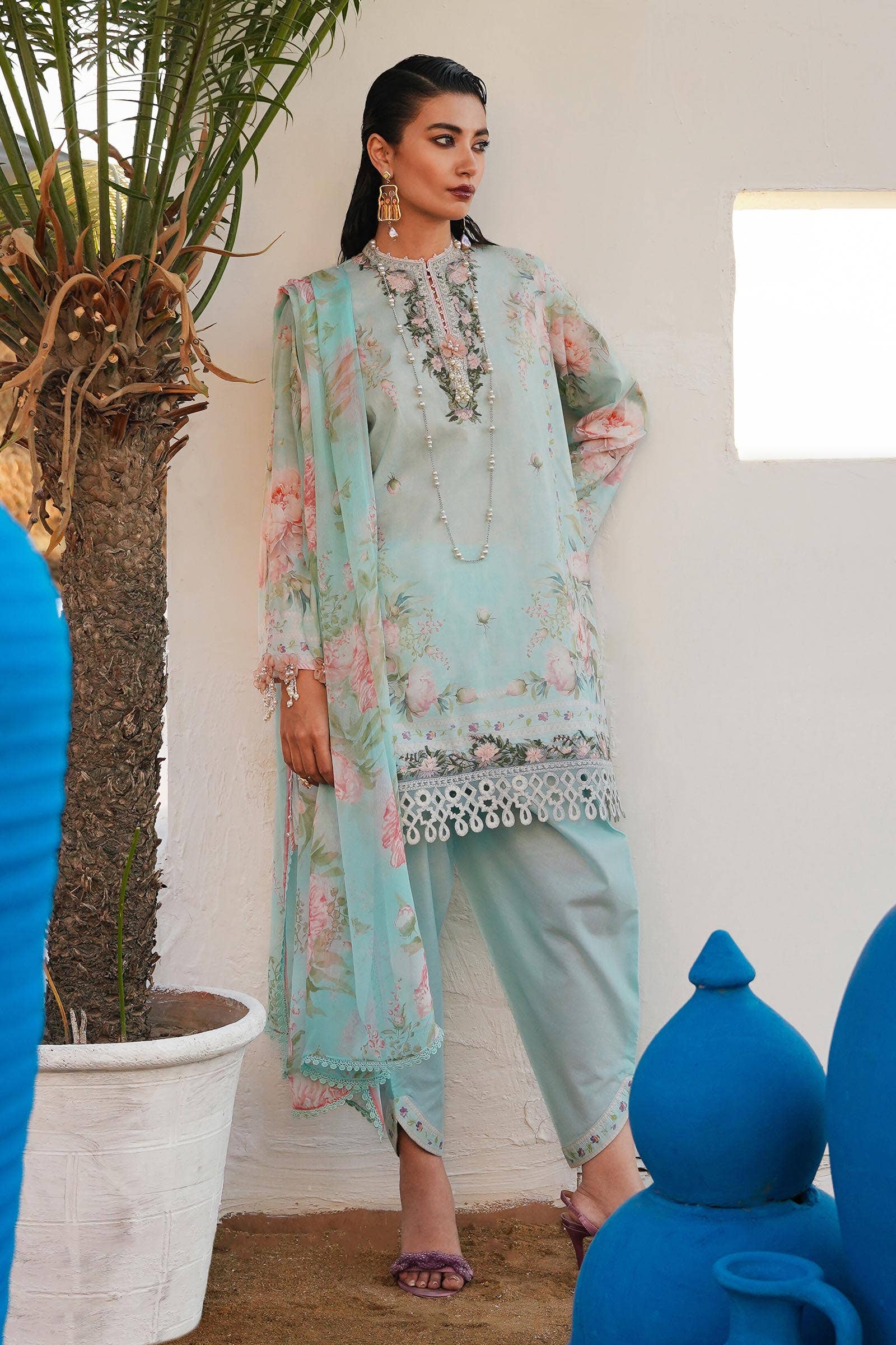 Sana Safinaz | Muzlin Spring 24 | M241-004A-CI - Pakistani Designer Dress - by Sana Safinaz | Type: Luxury - 100% Original at Saira Sultan