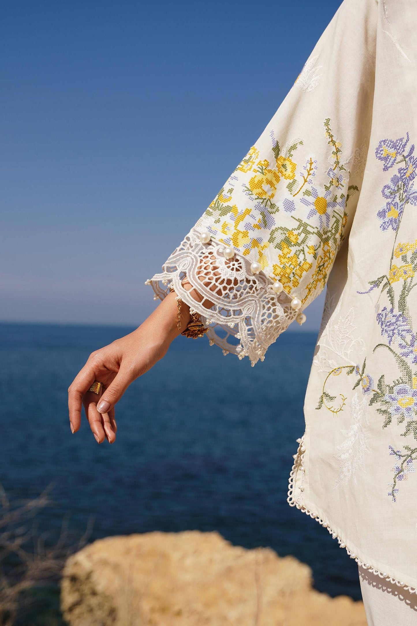 Sana Safinaz | Muzlin Spring 24 | M241-006A-CJ - Pakistani Designer Dress - by Sana Safinaz | Type: Luxury - 100% Original at Saira Sultan
