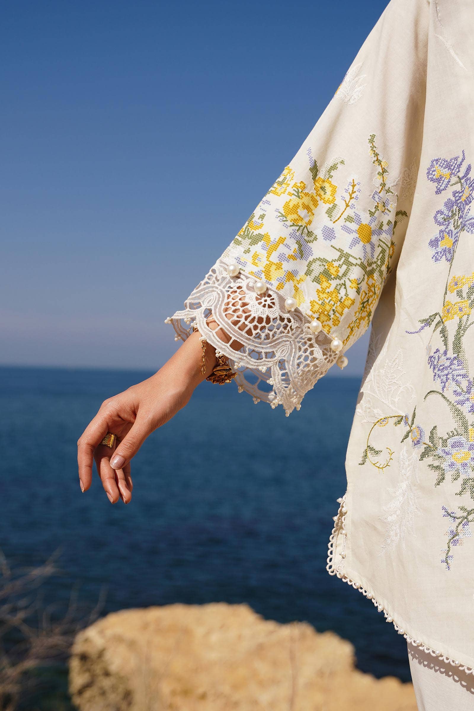 Sana Safinaz | Muzlin Spring 24 | M241-006A-CJ - Pakistani Designer Dress - by Sana Safinaz | Type: Luxury - 100% Original at Saira Sultan