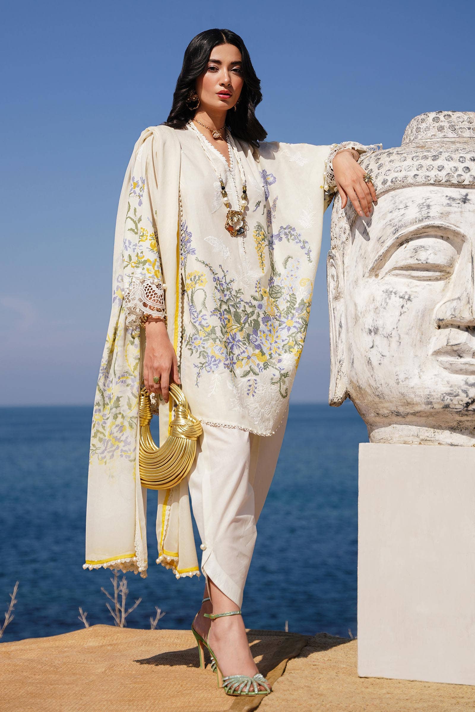 Sana Safinaz | Muzlin Spring 24 | M241-006A-CJ - Pakistani Designer Dress - by Sana Safinaz | Type: Luxury - 100% Original at Saira Sultan