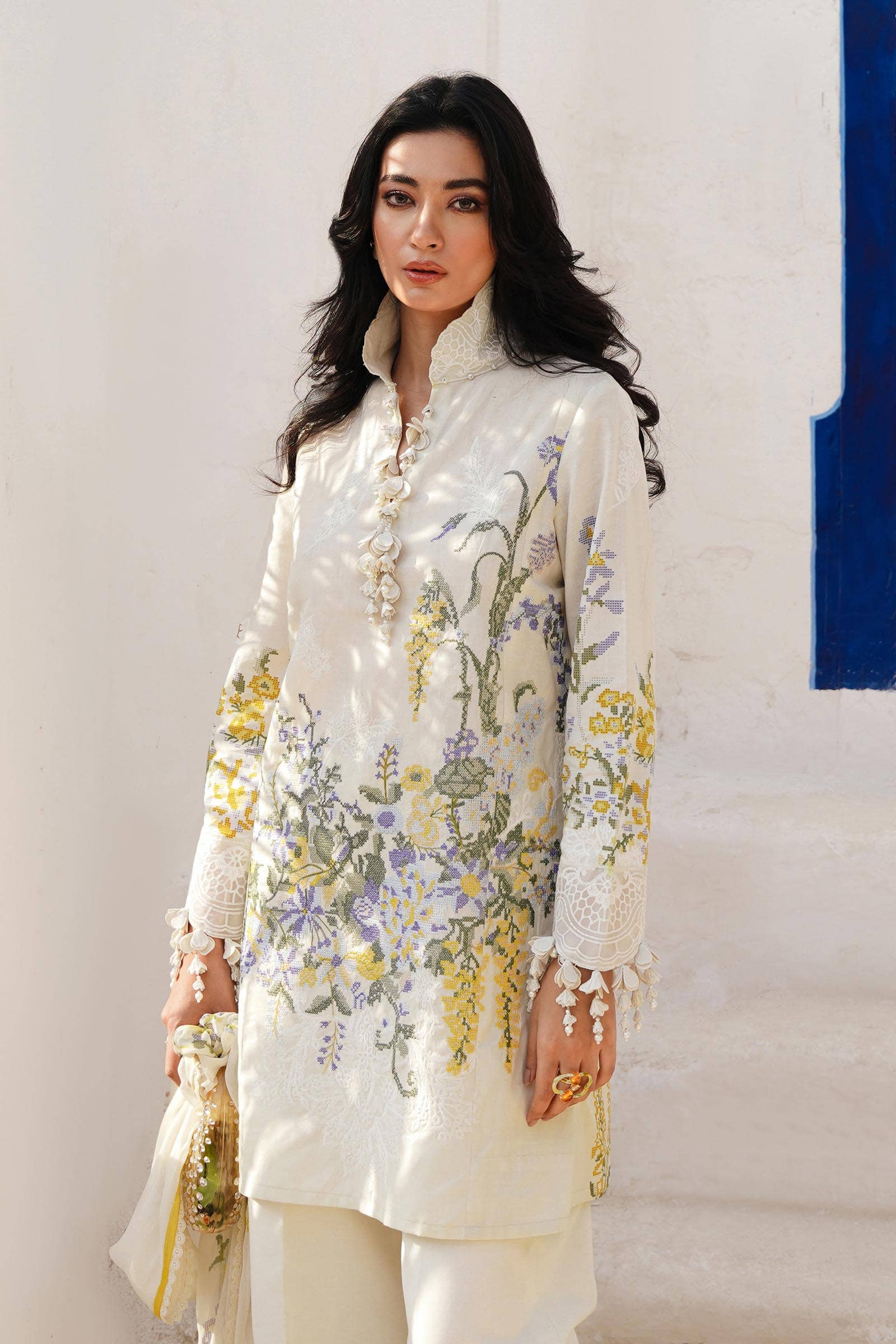 Sana Safinaz | Muzlin Spring 24 | M241-006A-CJ - Pakistani Designer Dress - by Sana Safinaz | Type: Luxury - 100% Original at Saira Sultan