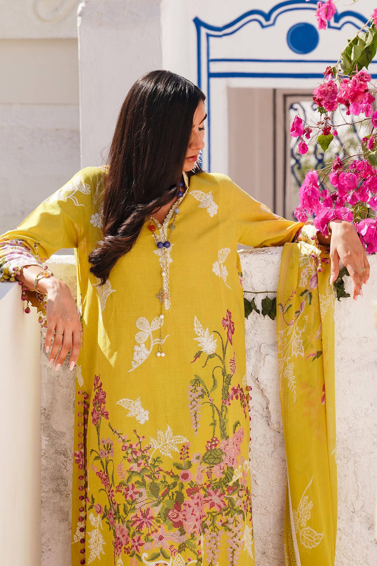Sana Safinaz | Muzlin Spring 24 | M241-006B-CJ - Pakistani Designer Dress - by Sana Safinaz | Type: Luxury - 100% Original at Saira Sultan