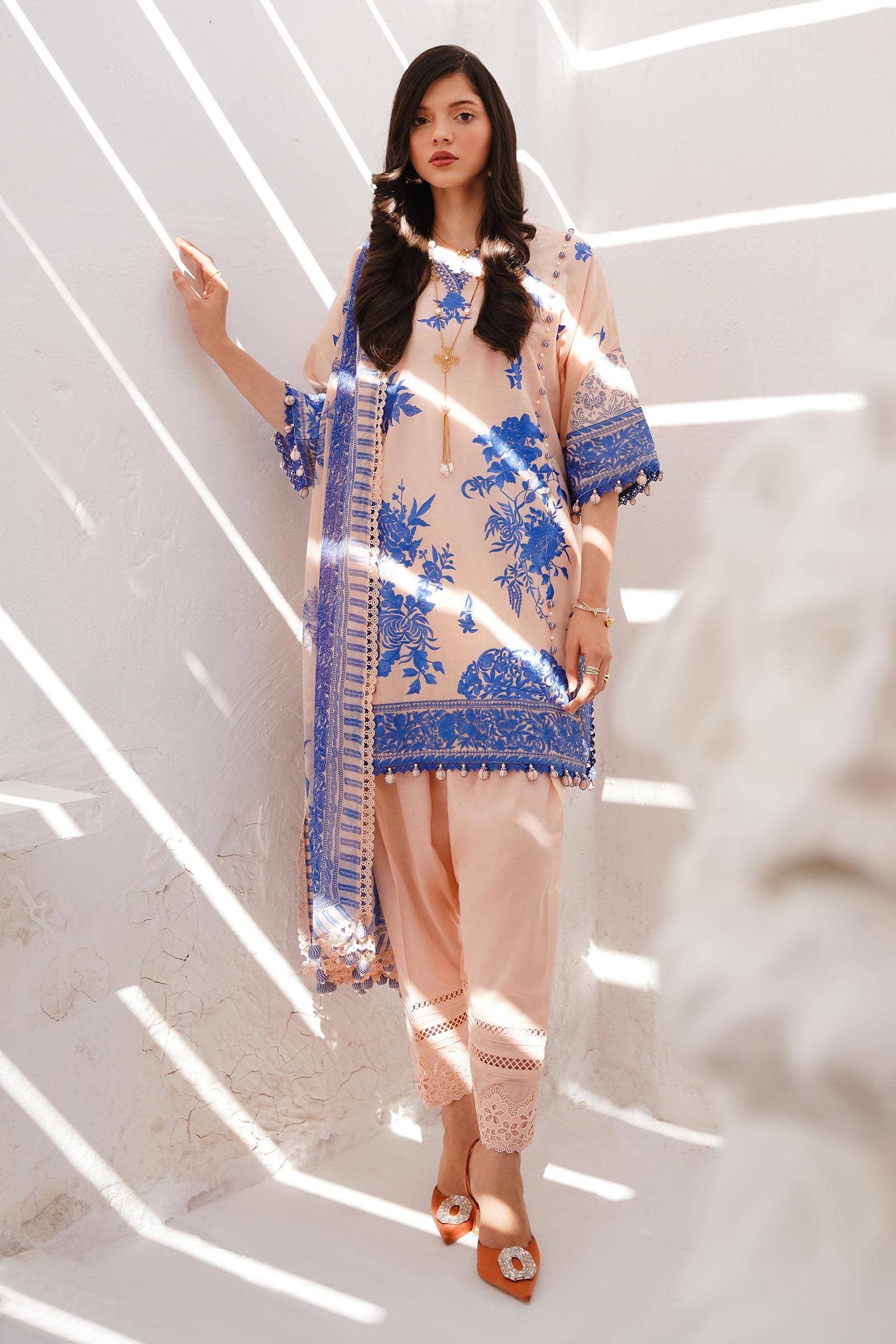Sana Safinaz | Muzlin Spring 24 | M241-007B-CJ - Pakistani Designer Dress - by Sana Safinaz | Type: Luxury - 100% Original at Saira Sultan