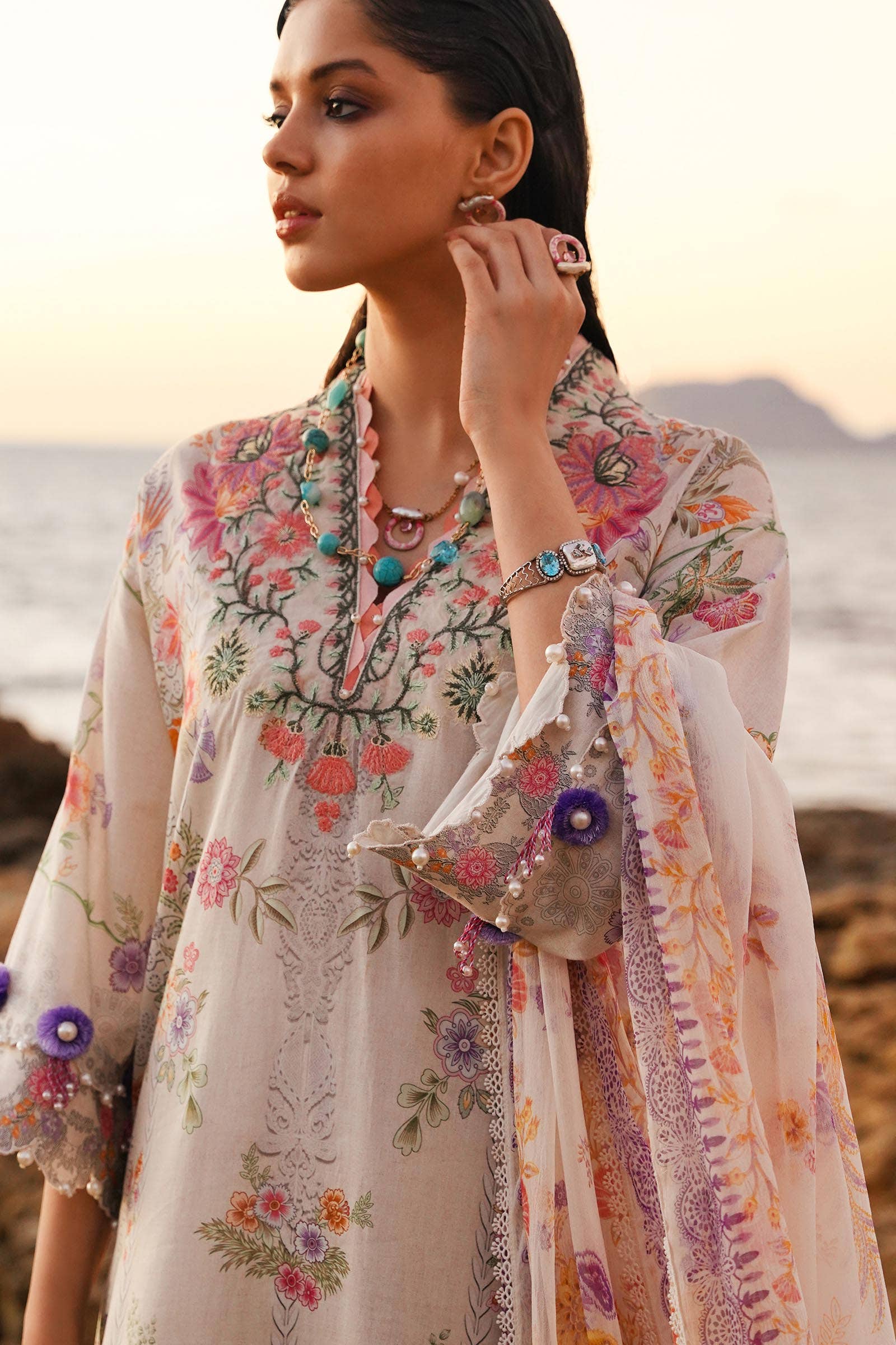 Sana Safinaz | Muzlin Spring 24 | M241-008A-CI - Pakistani Designer Dress - by Sana Safinaz | Type: Luxury - 100% Original at Saira Sultan