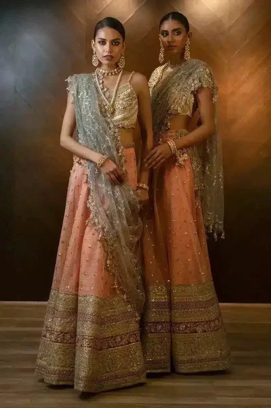 Sana Safinaz | Nura Festive 2023 | N232-004-CT - Pakistani Designer Dress - by Sana Safinaz | Type: Bridal - 100% Original at Saira Sultan