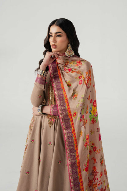Fahad Hussayn | Jalsa Ghar | Naghz beg M Pale Brown Lawn