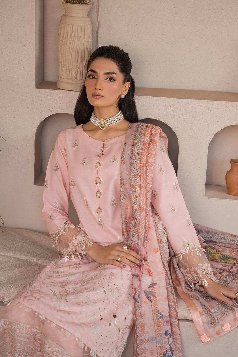 Neeshay | Symphony Luxury Lawn 24 | Lullaby - Pakistani Designer Dress - by Neeshay | Type: Luxury - 100% Original at Saira Sultan