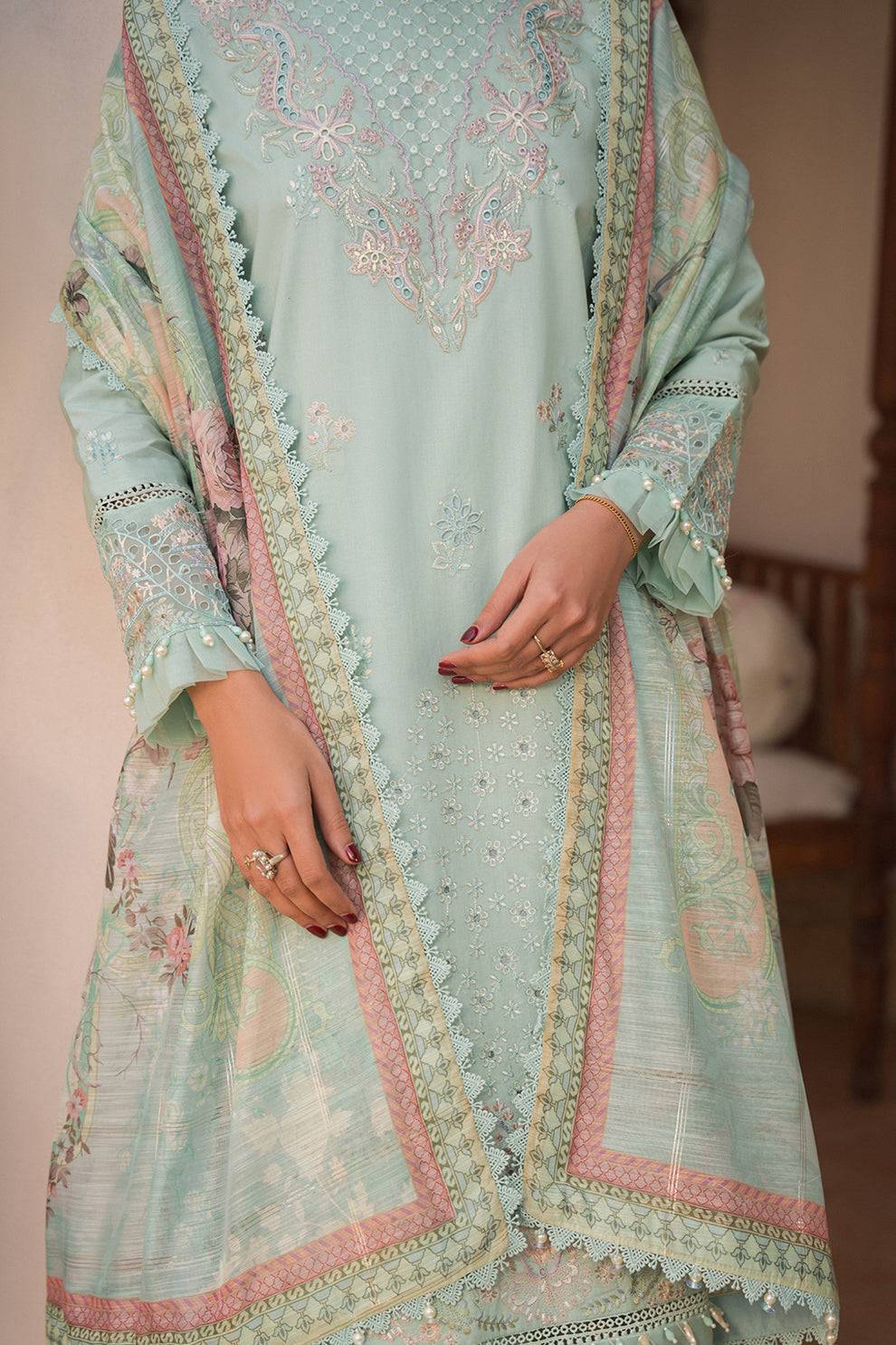 Neeshay | Symphony Luxury Lawn 24 | Melody - Pakistani Designer Dress - by Neeshay | Type: Luxury - 100% Original at Saira Sultan
