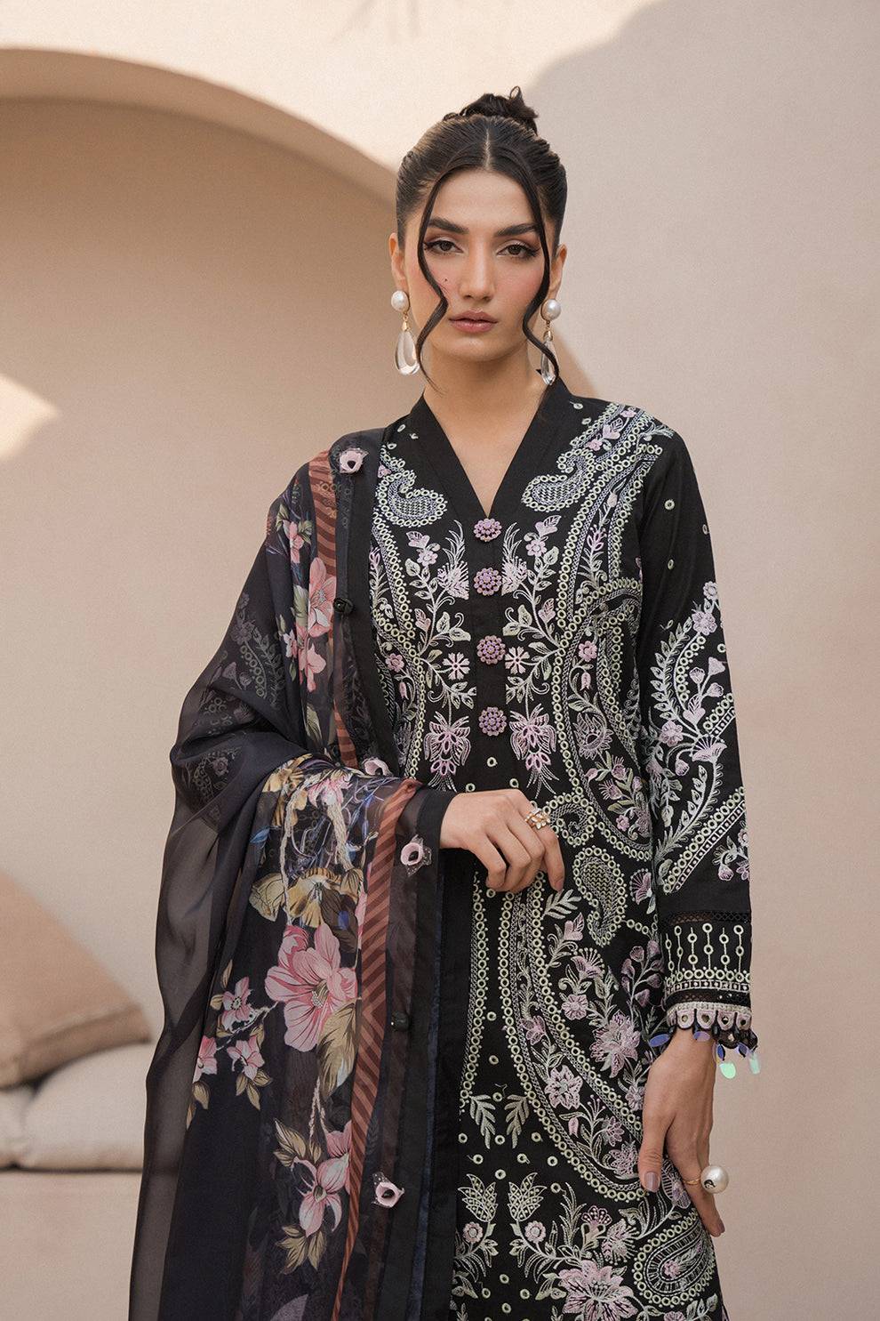 Neeshay | Symphony Luxury Lawn 24 | Celestial - Pakistani Designer Dress - by Neeshay | Type: Luxury - 100% Original at Saira Sultan