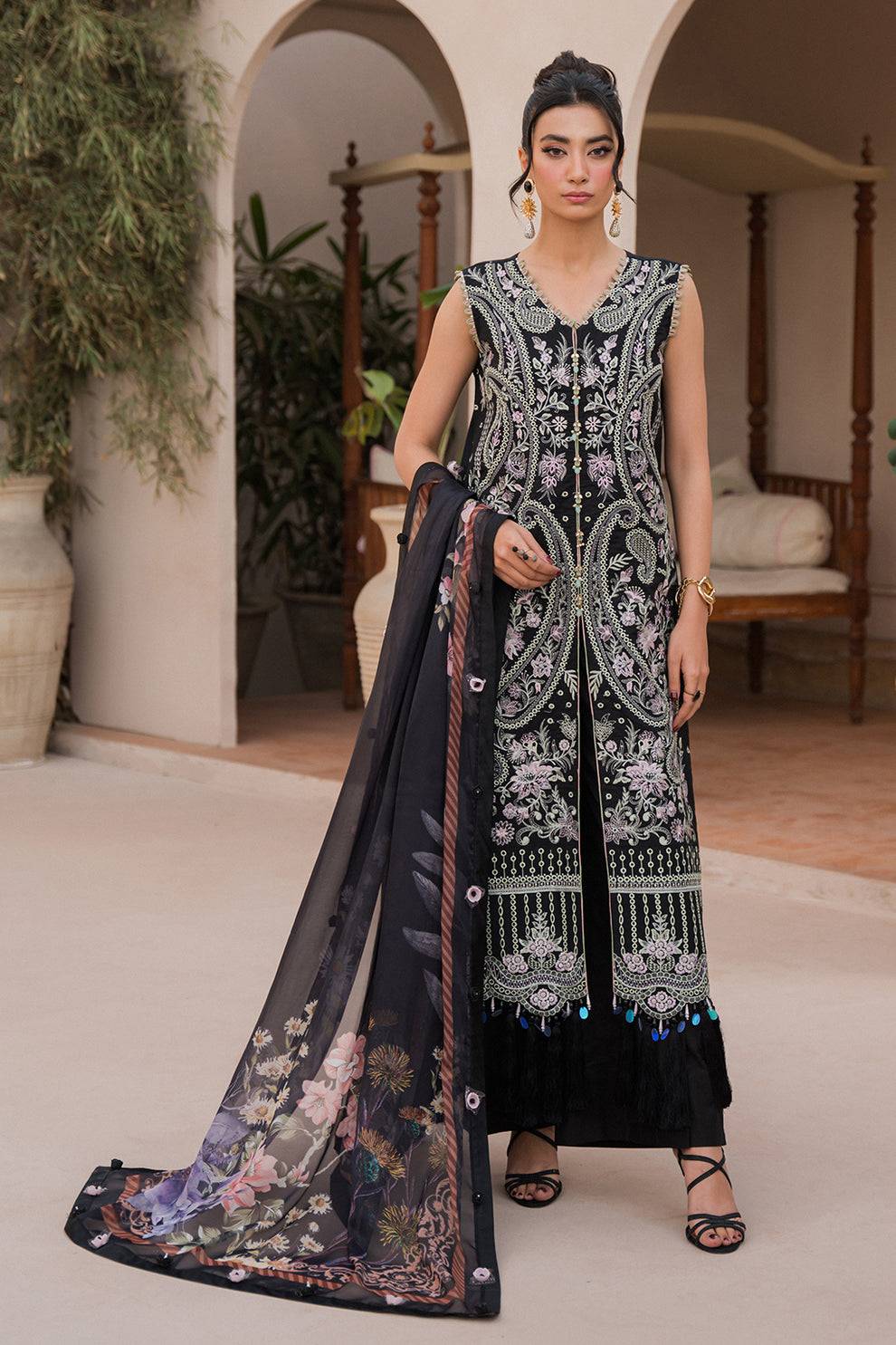 Neeshay | Symphony Luxury Lawn 24 | Celestial - Pakistani Designer Dress - by Neeshay | Type: Luxury - 100% Original at Saira Sultan