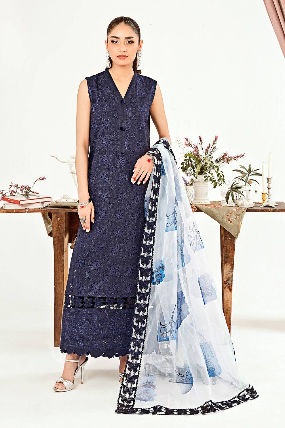 Neeshay | Zoella Lawn Collection | Elara - Pakistani Designer Dress - by Neeshay | Type: Luxury - 100% Original at Saira Sultan