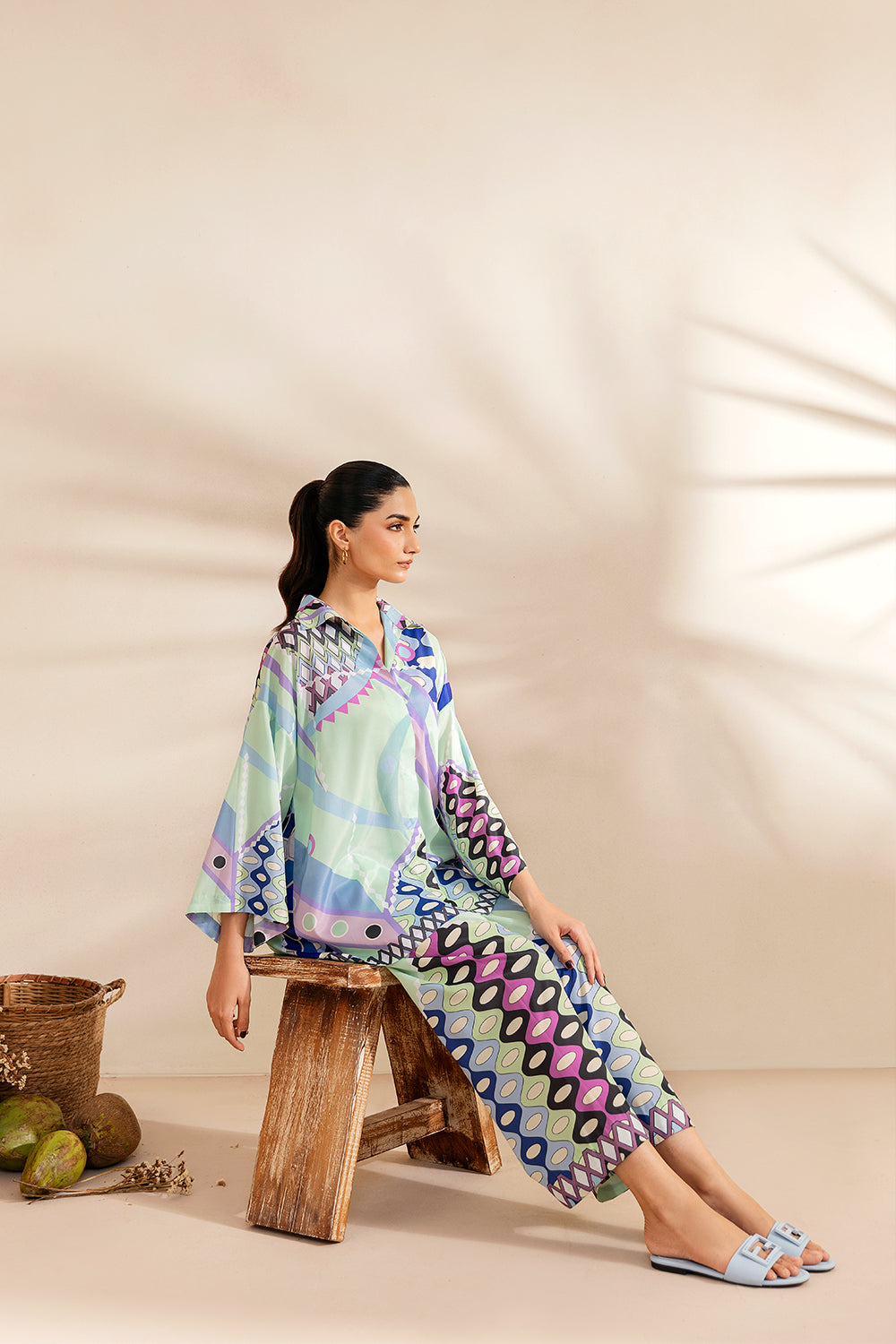 Saira Rizwan | Silk Coords 25 | PARADISE PRISM - SRSP-25-05 - Pakistani Designer Dress - by Saira Rizwan - Type : Ladies Clothes - 100% Original at Saira Sultan