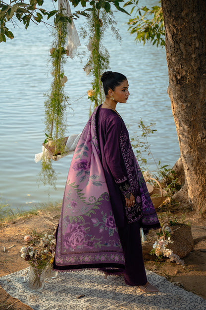 Saira Rizwan | Winter 2024 | RUNI-SRW24-02 S Purple Khaddar