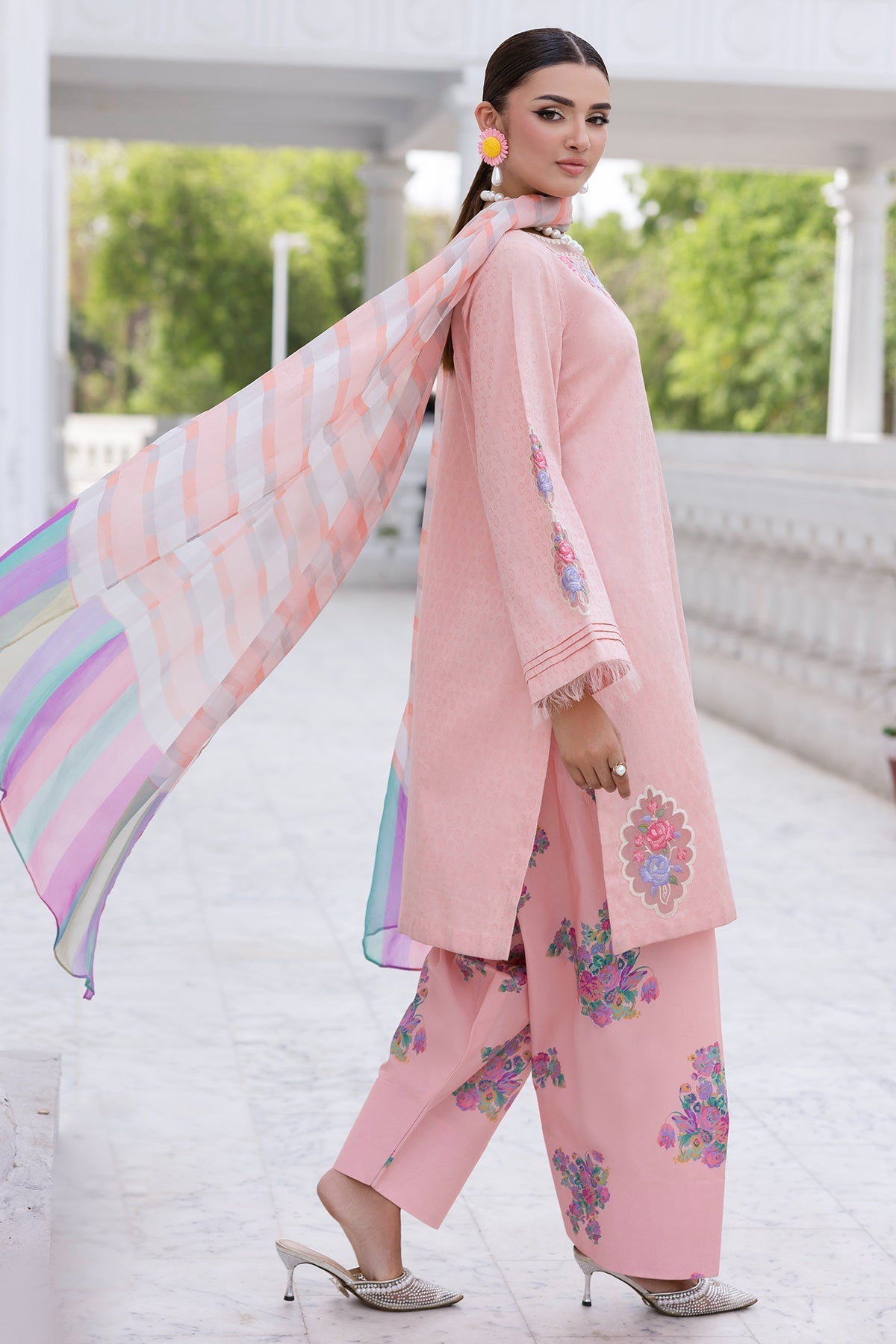 Charizma | Niche Eid Edit |CNP-5-091Z S Pink Lawn