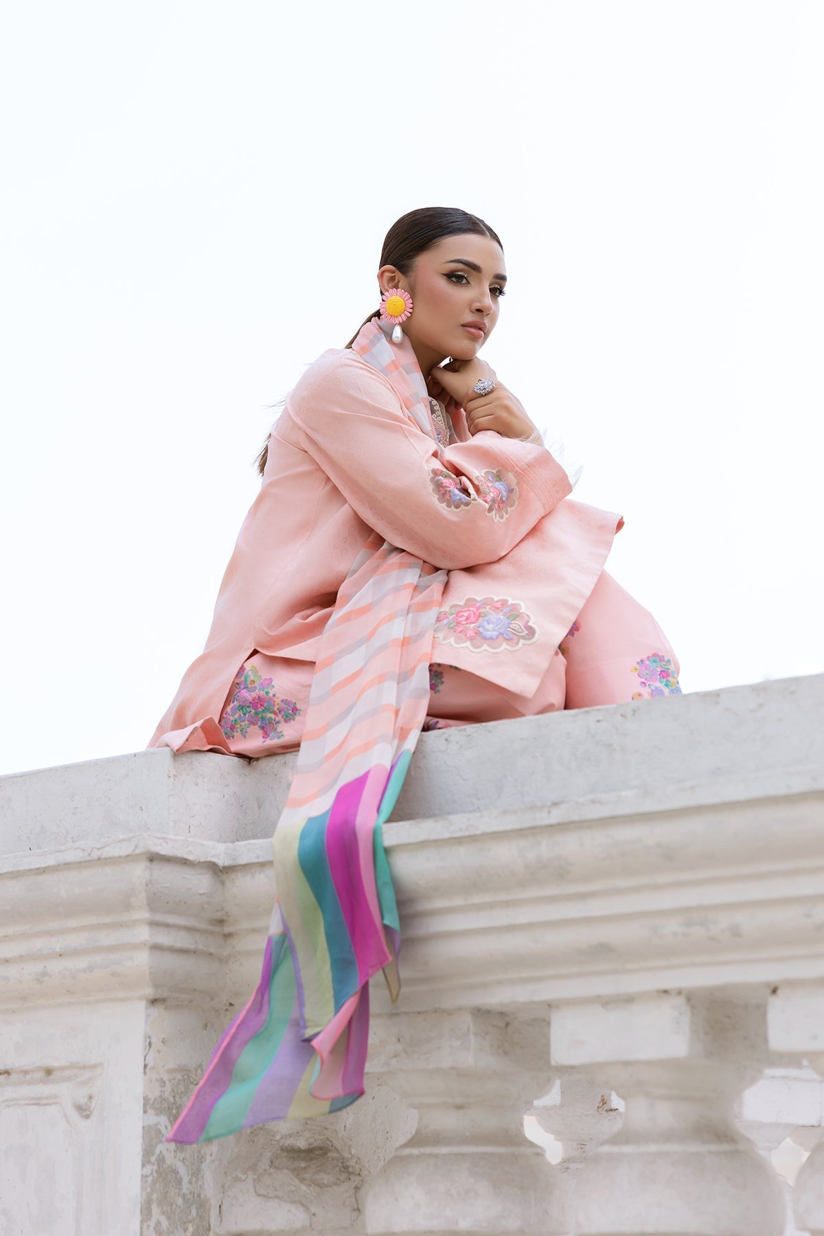 Charizma | Niche Eid Edit |CNP-5-091Z XL Pink Lawn