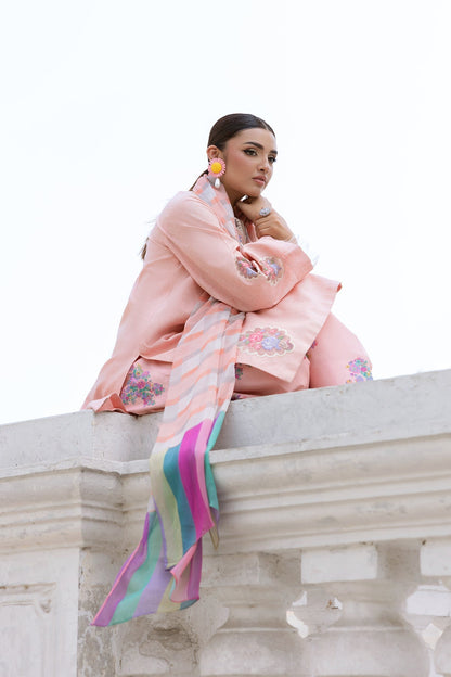Charizma | Niche Eid Edit |CNP-5-091Z XL Pink Lawn