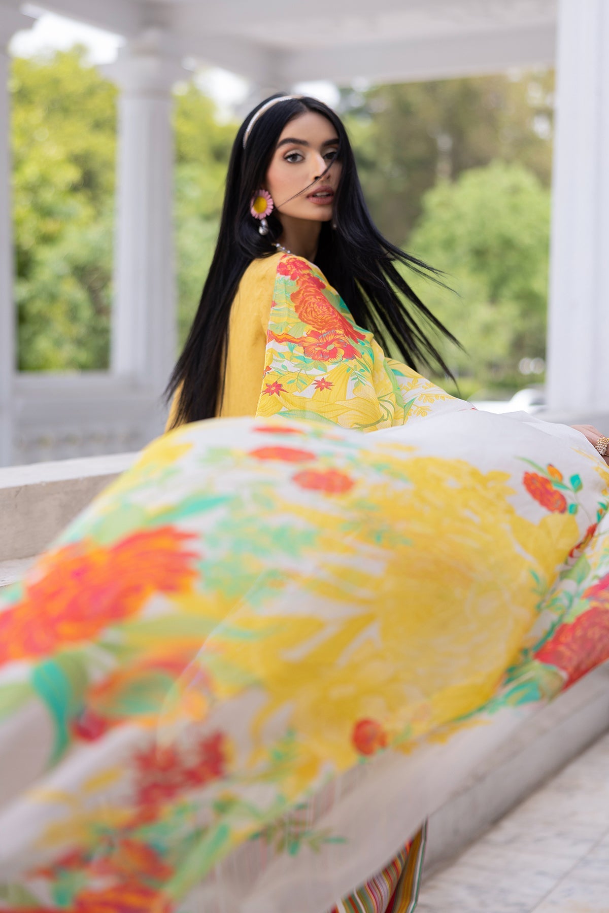 Charizma | Niche Eid Edit | CNP-5-093Z XL Yellow Lawn