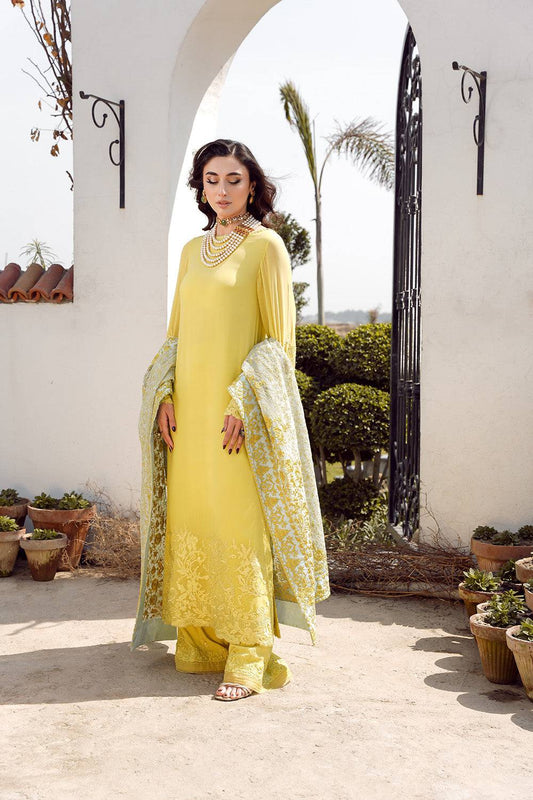 Nilofer Shahid | Verve Summer 24 | Evara (3pc)  Verve SS 24 - Pakistani Designer Dress - by Nilofer Shahid | Type: Formal - 100% Original at Saira Sultan