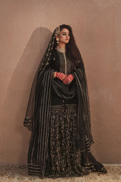 Erum Khan | Shab Siyah 23 | Noor - Pakistani Designer Dress - by Erum Khan | Type: Formal - 100% Original at Saira Sultan