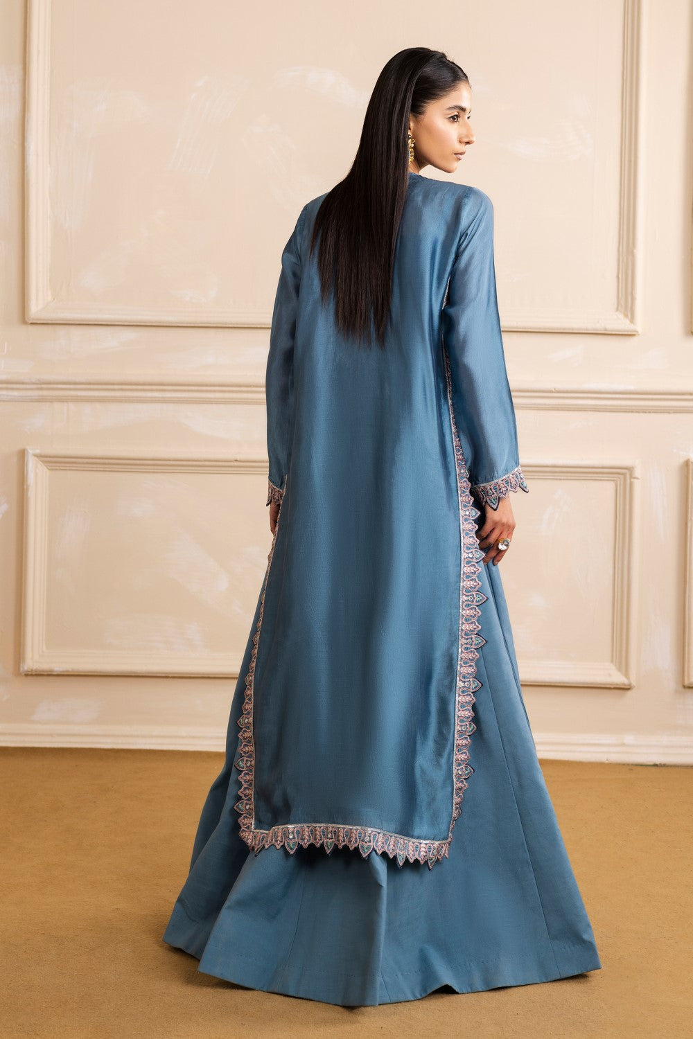 Maryum N Maria | Zaira Pret | NORA S Dusty Blue Organza Silk