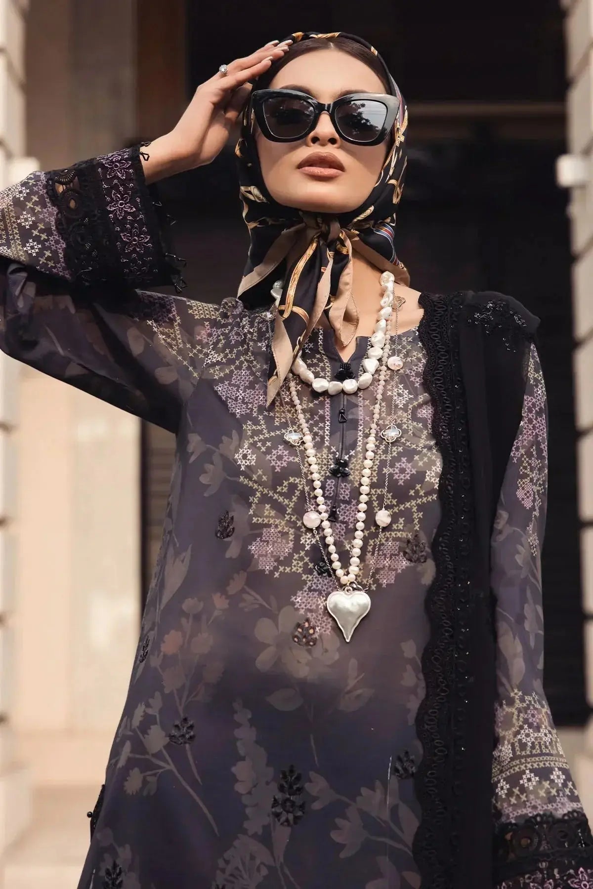 Nureh | Swiss Prints | NS-123 - Pakistani Designer Dress - by Nureh | Type: Luxury - 100% Original at Saira Sultan
