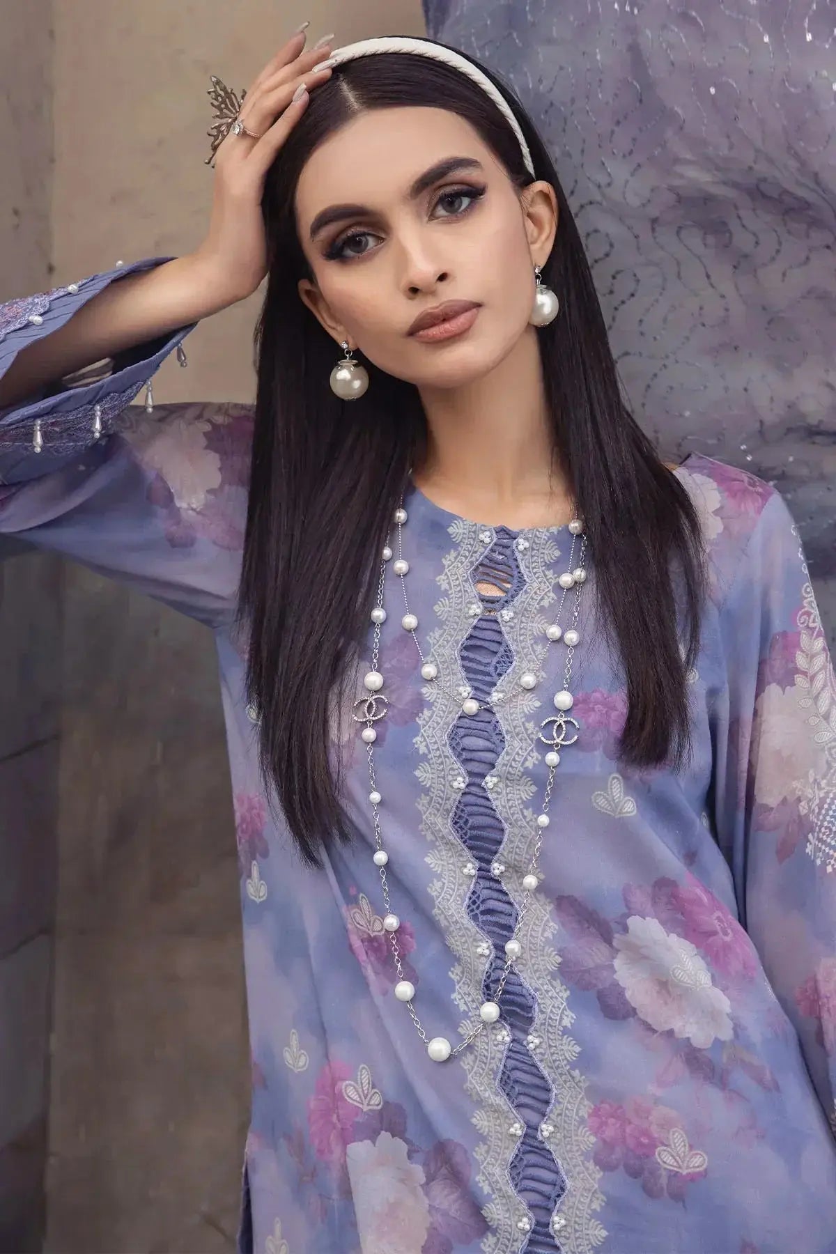 Nureh | Swiss Prints | NS-119 - Pakistani Designer Dress - by Nureh | Type: Luxury - 100% Original at Saira Sultan