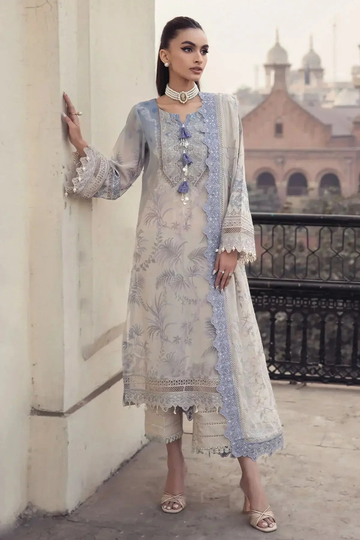 Nureh | Swiss Prints | NS-122 - Pakistani Designer Dress - by Nureh | Type: Luxury - 100% Original at Saira Sultan
