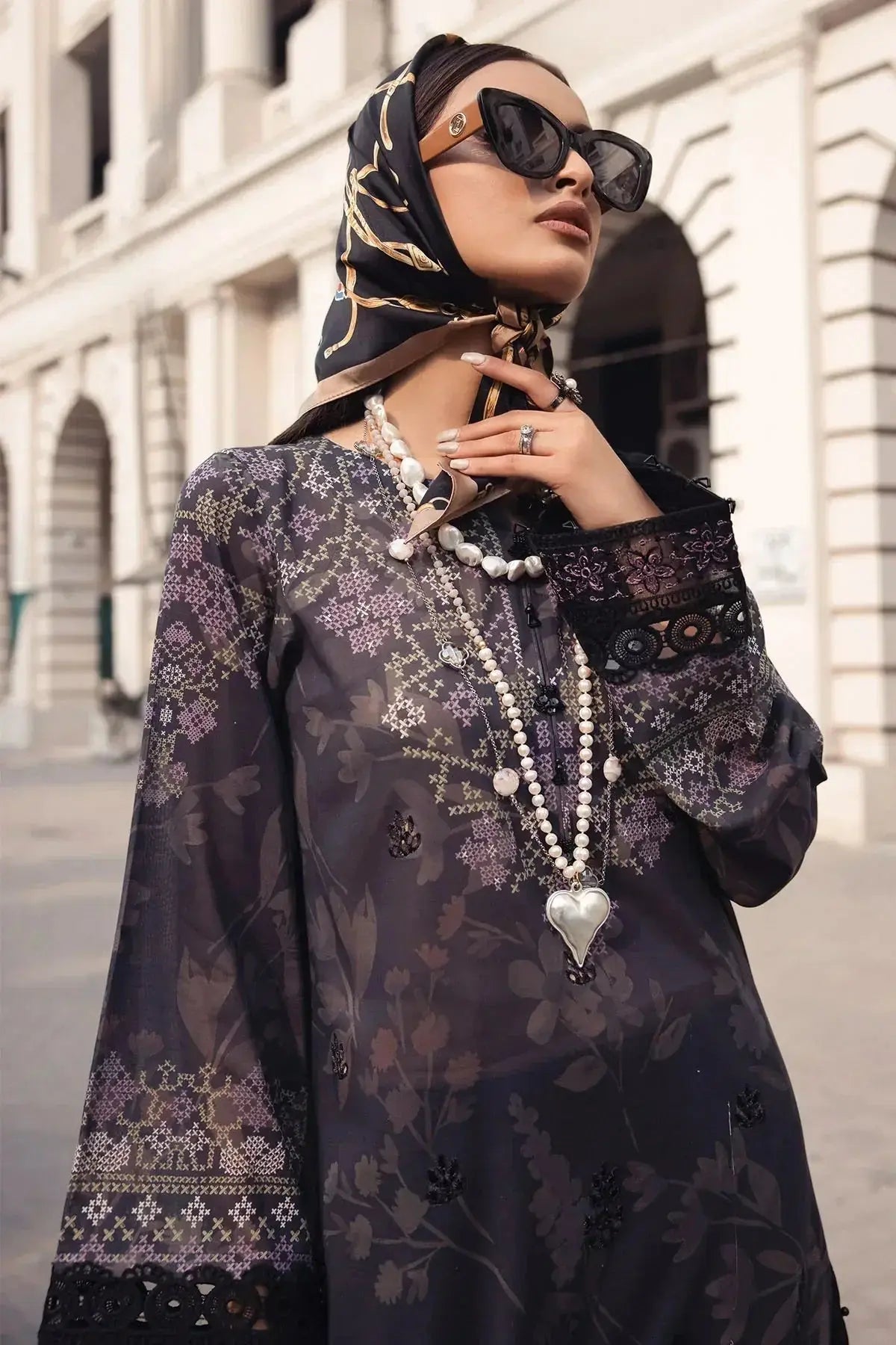 Nureh | Swiss Prints | NS-123 - Pakistani Designer Dress - by Nureh | Type: Luxury - 100% Original at Saira Sultan