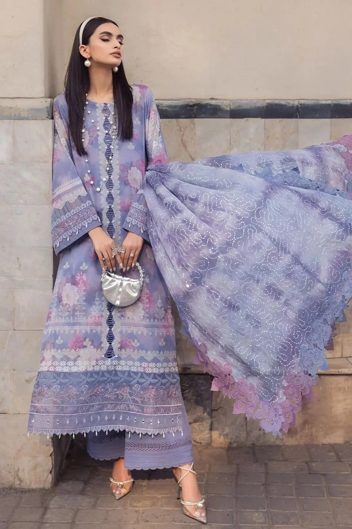 Nureh | Swiss Prints | NS-119 - Pakistani Designer Dress - by Nureh | Type: Luxury - 100% Original at Saira Sultan