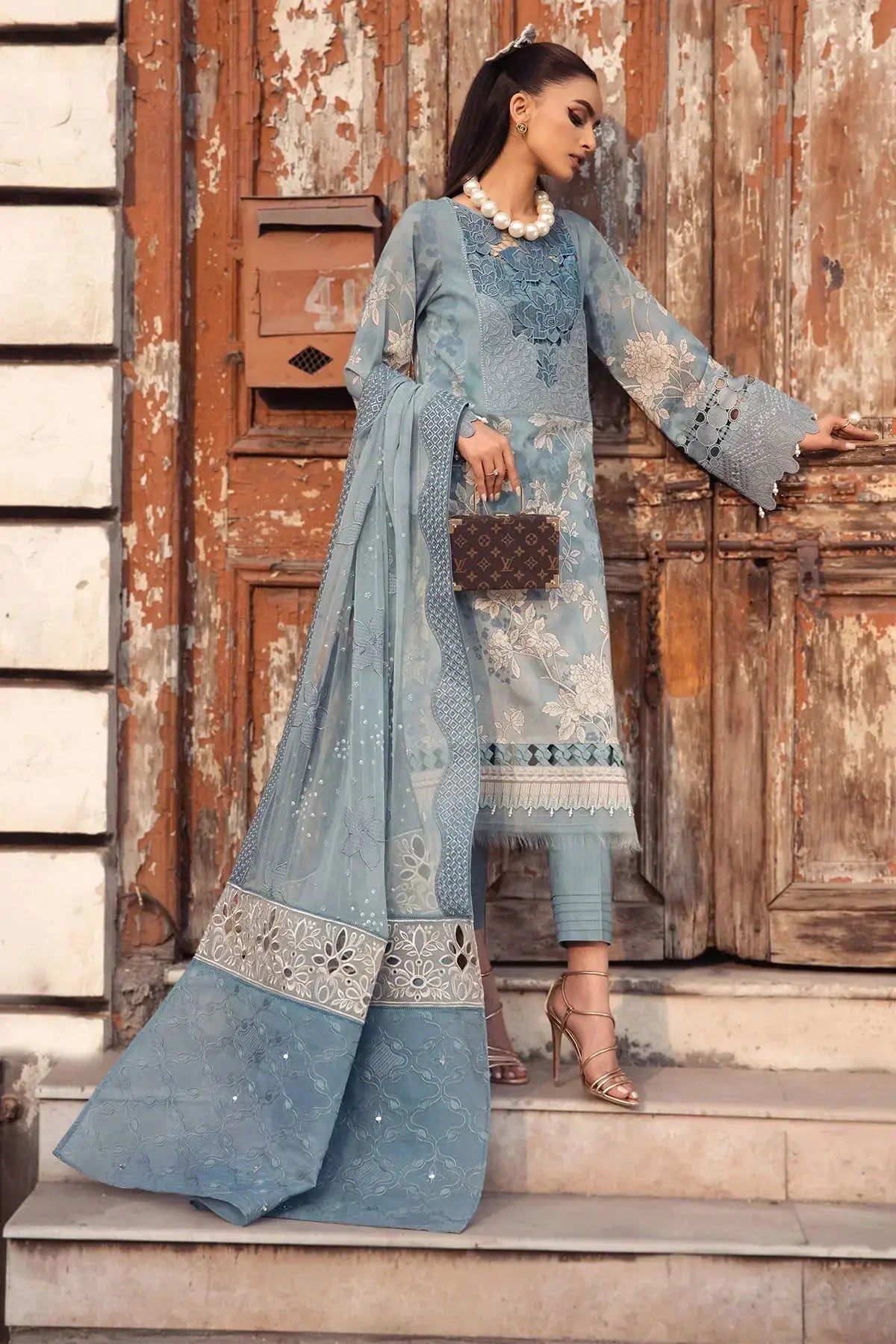 Nureh | Swiss Prints | NS-116 - Pakistani Designer Dress - by Nureh | Type: Luxury - 100% Original at Saira Sultan