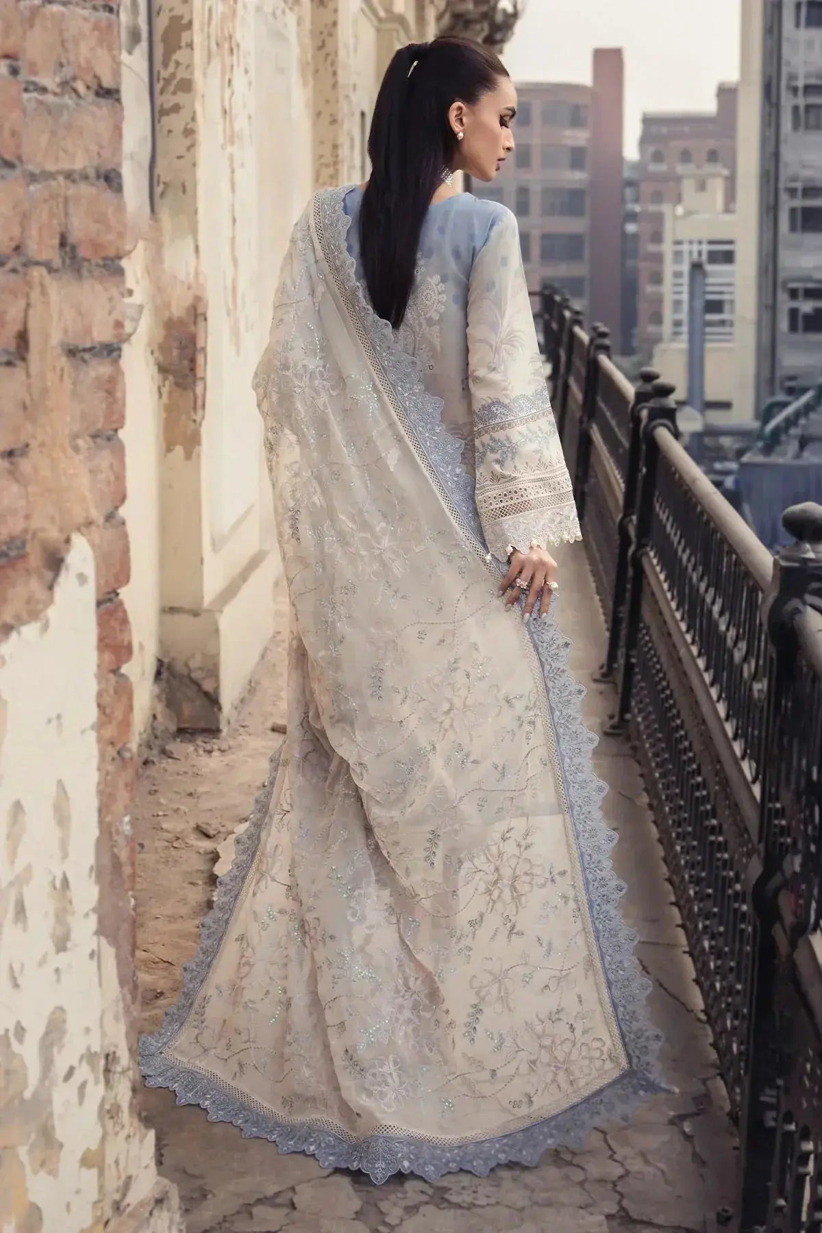 Nureh | Swiss Prints | NS-122 - Pakistani Designer Dress - by Nureh | Type: Luxury - 100% Original at Saira Sultan