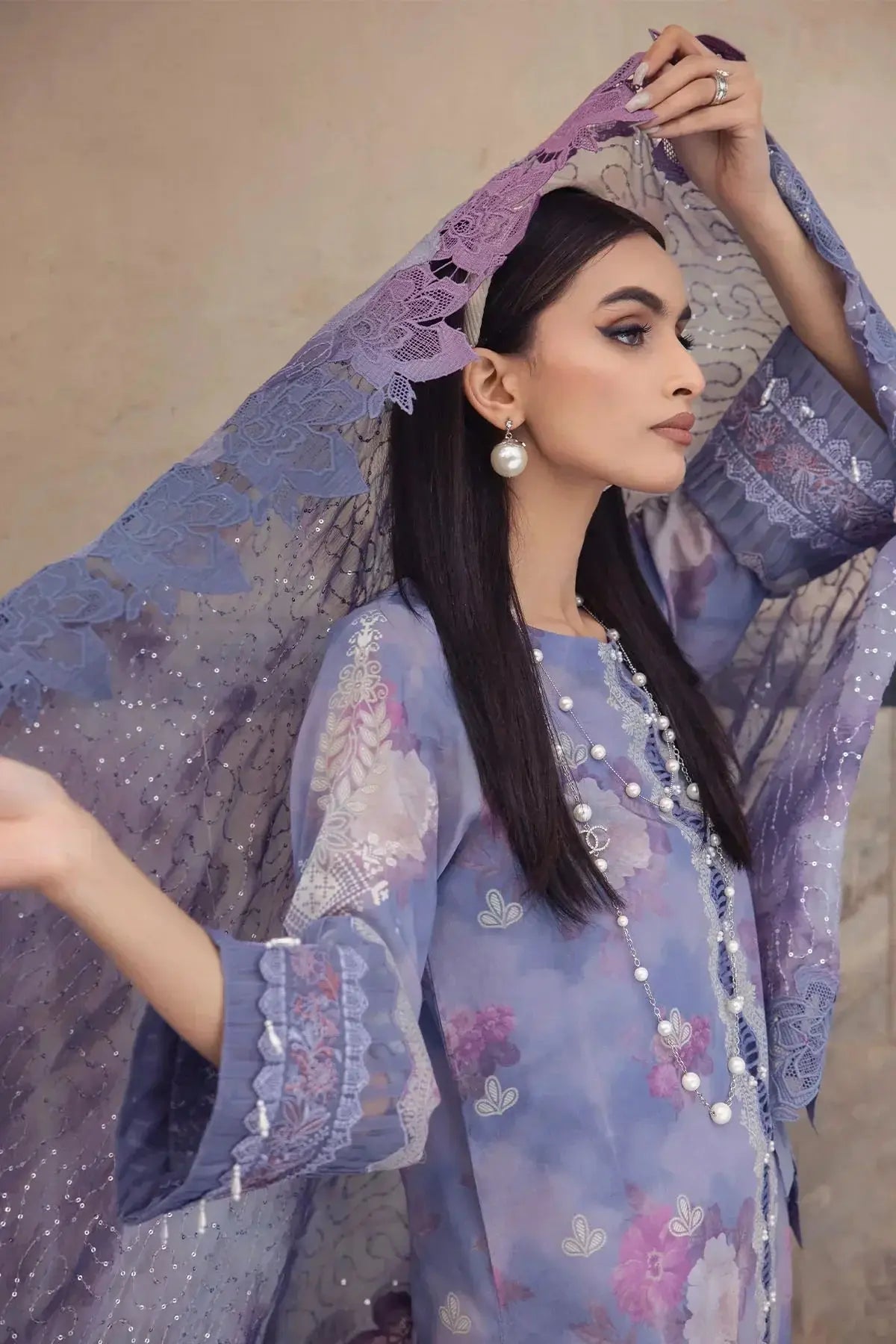 Nureh | Swiss Prints | NS-119 - Pakistani Designer Dress - by Nureh | Type: Luxury - 100% Original at Saira Sultan
