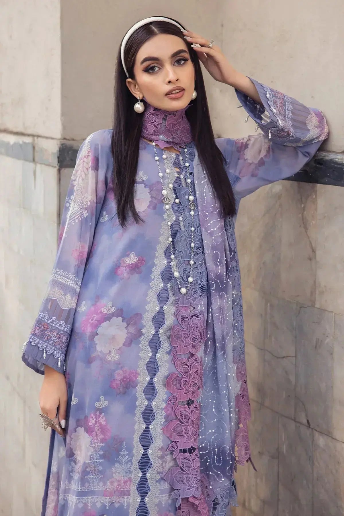 Nureh | Swiss Prints | NS-119 - Pakistani Designer Dress - by Nureh | Type: Luxury - 100% Original at Saira Sultan