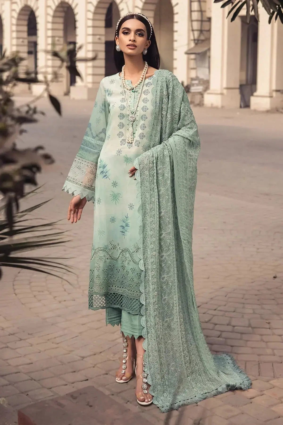 Nureh | Swiss Prints | NS-118 - Pakistani Designer Dress - by Nureh | Type: Luxury - 100% Original at Saira Sultan