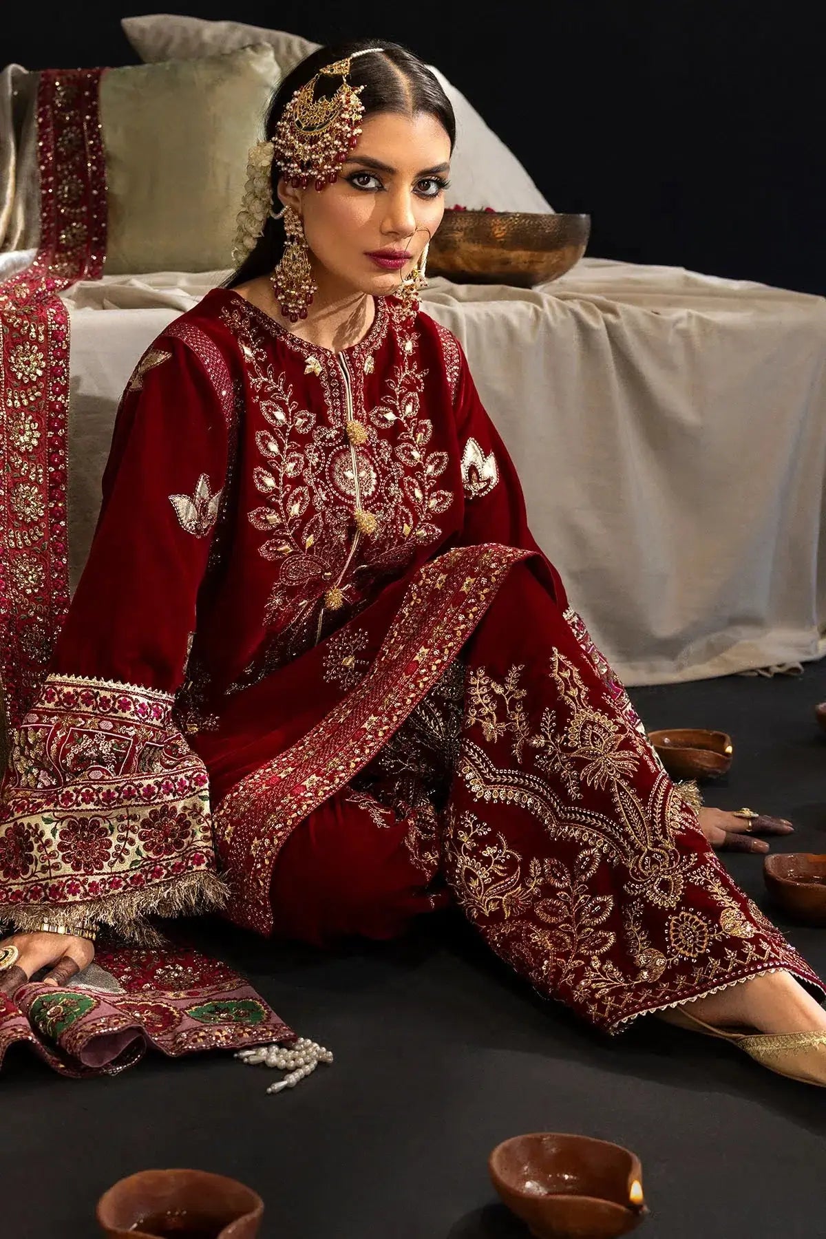 Nureh | Maya Velvet 23 | Zahara - Pakistani Designer Dress - by Nureh | Type: Formal - 100% Original at Saira Sultan