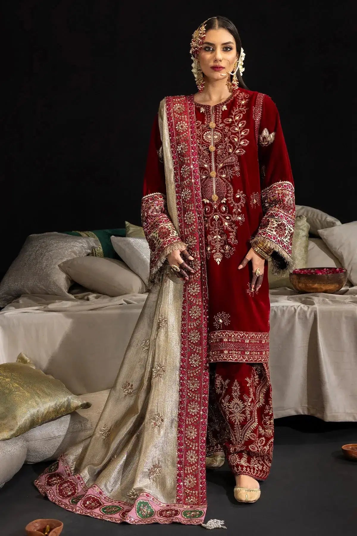 Nureh | Maya Velvet 23 | Zahara - Pakistani Designer Dress - by Nureh | Type: Formal - 100% Original at Saira Sultan