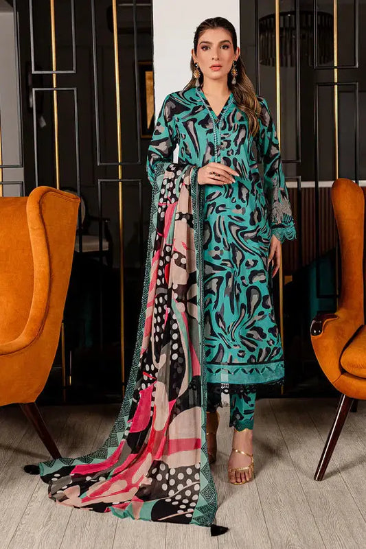 Nureh | Printed Lawn 24 | SP-95 - Pakistani Designer Dress - by Nureh | Type: Luxury - 100% Original at Saira Sultan