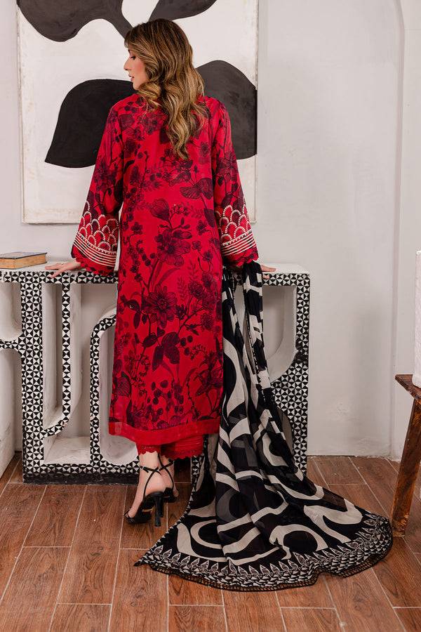 Nureh | Printed Lawn | SP-100 - Pakistani Designer Dress - by Nureh | Type: Luxury - 100% Original at Saira Sultan
