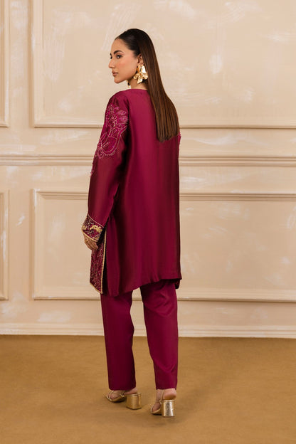 Maryum N Maria | Zaira Pret | OPHELIA S Organza Silk Maroon