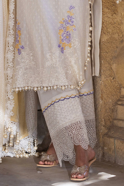 Gul Ahmed | Festive Eid 25 | FE-52019 L Paper Cotton Off White