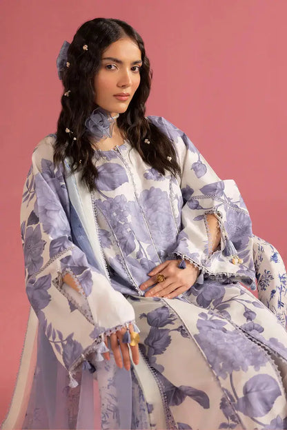 Alizeh | Sheen Lawn Prints 24 | Pearl Mist - Pakistani Designer Dress - by Alizeh | Type: Luxury - 100% Original at Saira Sultan