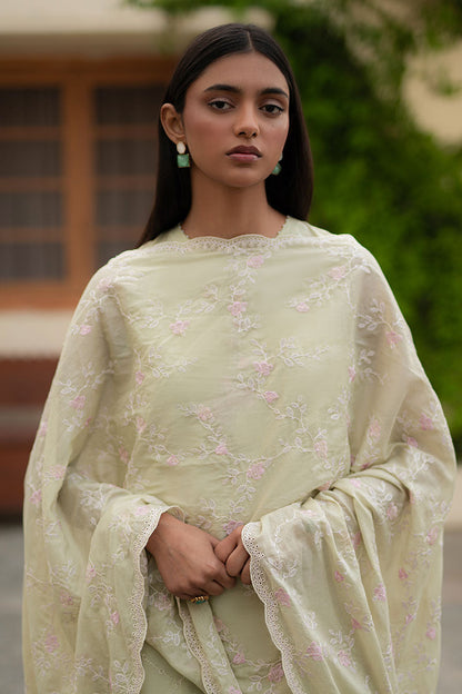 Cross Stitch | Mahiri Lawn 25 | CANARY GREEN L Mint Green Lawn