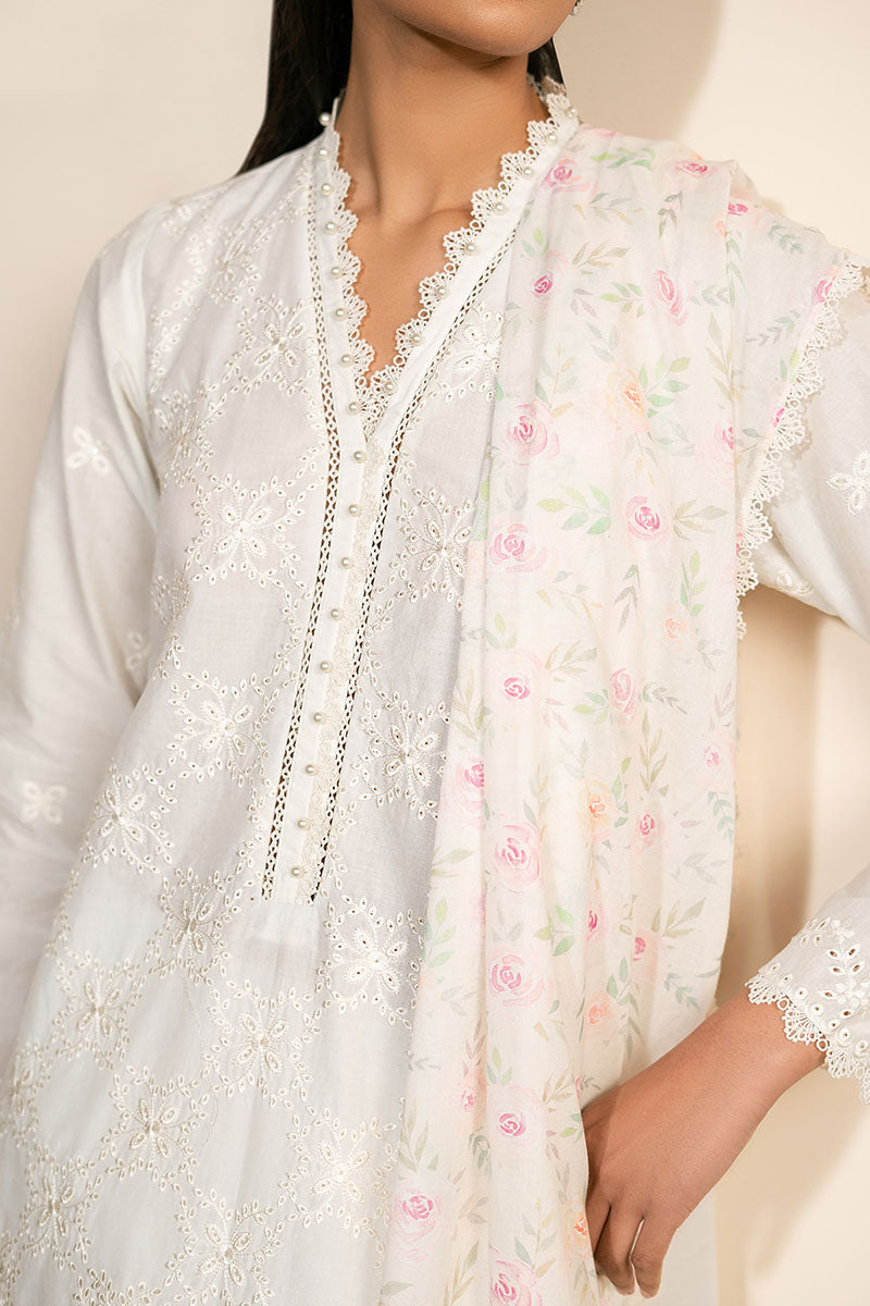Cross Stitch | Mahiri Lawn 25 | IVORY GLINT M White Lawn