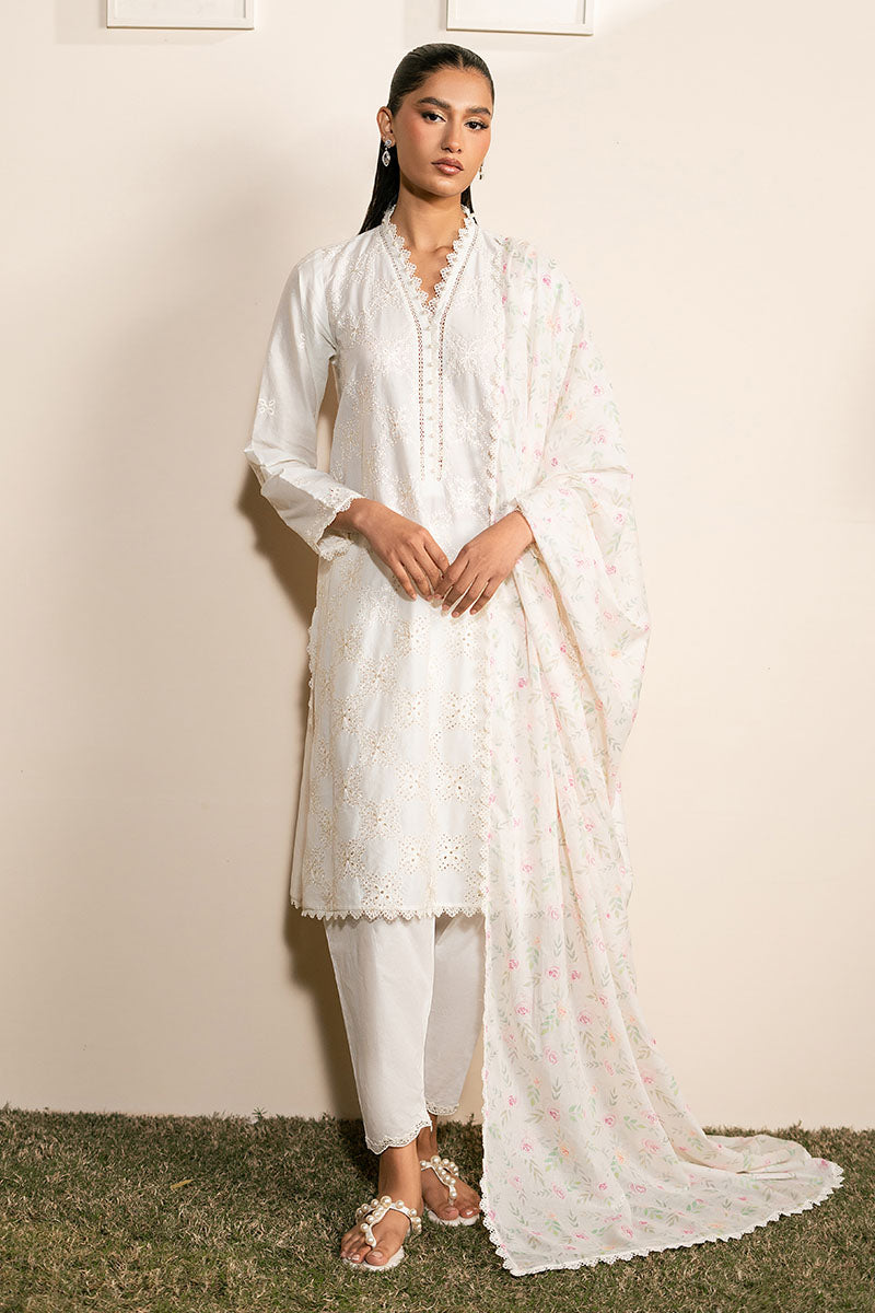 Cross Stitch | Mahiri Lawn 25 | IVORY GLINT XS White Lawn