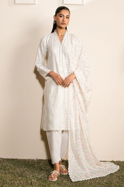 Cross Stitch | Mahiri Lawn 25 | IVORY GLINT XS White Lawn