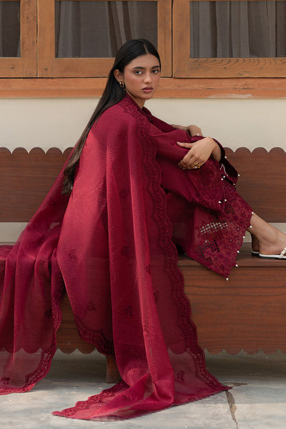 Cross Stitch | Mahiri Lawn 25 | RUBY GLINT XL Maroon Lawn