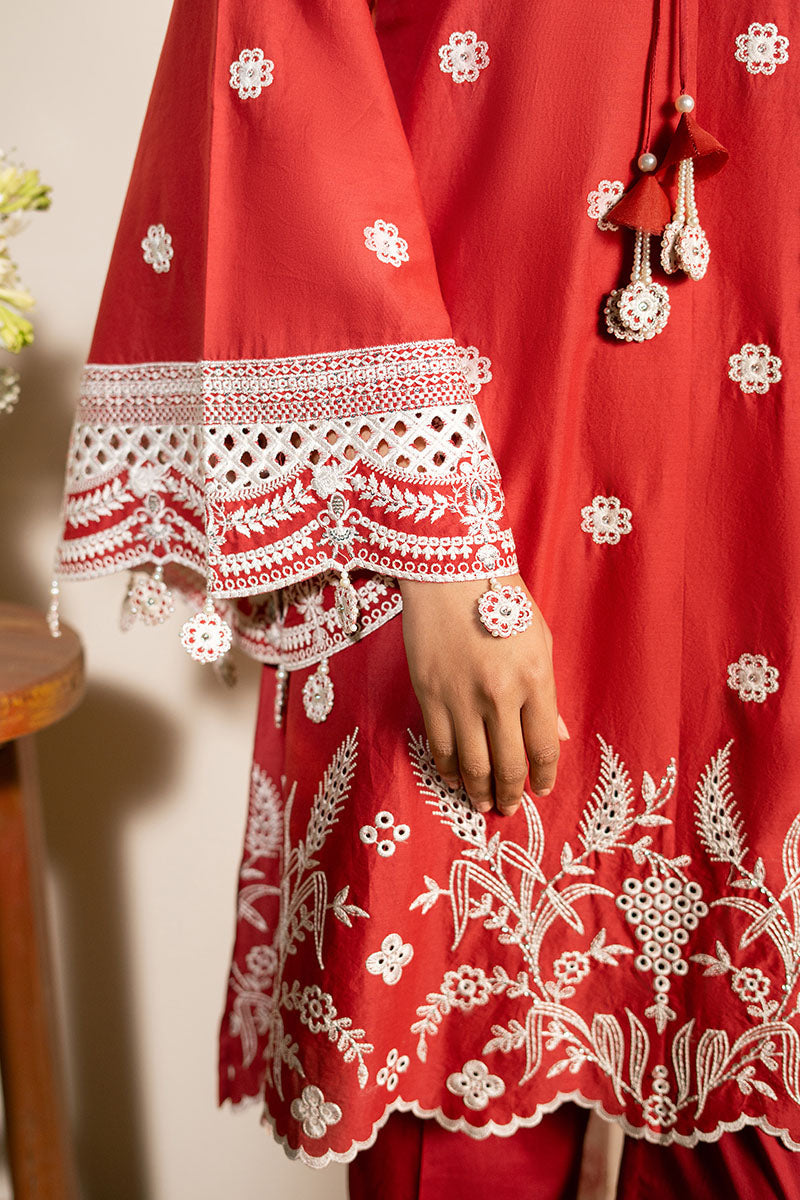 Cross Stitch | Mahiri Lawn 25 | SCARLET GARDEN L Red Lawn