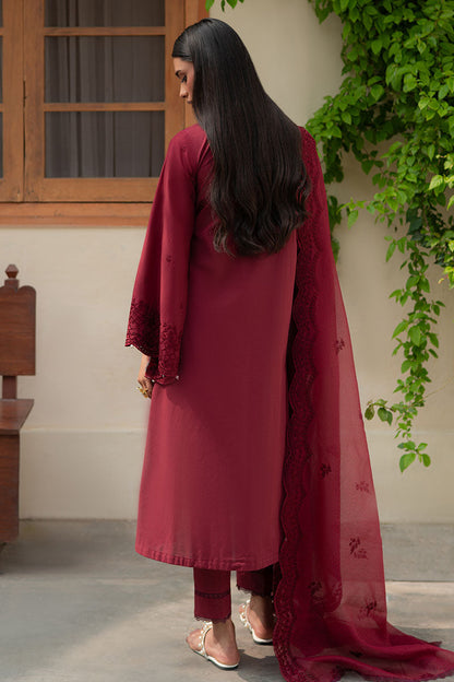 Cross Stitch | Mahiri Lawn 25 | RUBY GLINT S Maroon Lawn