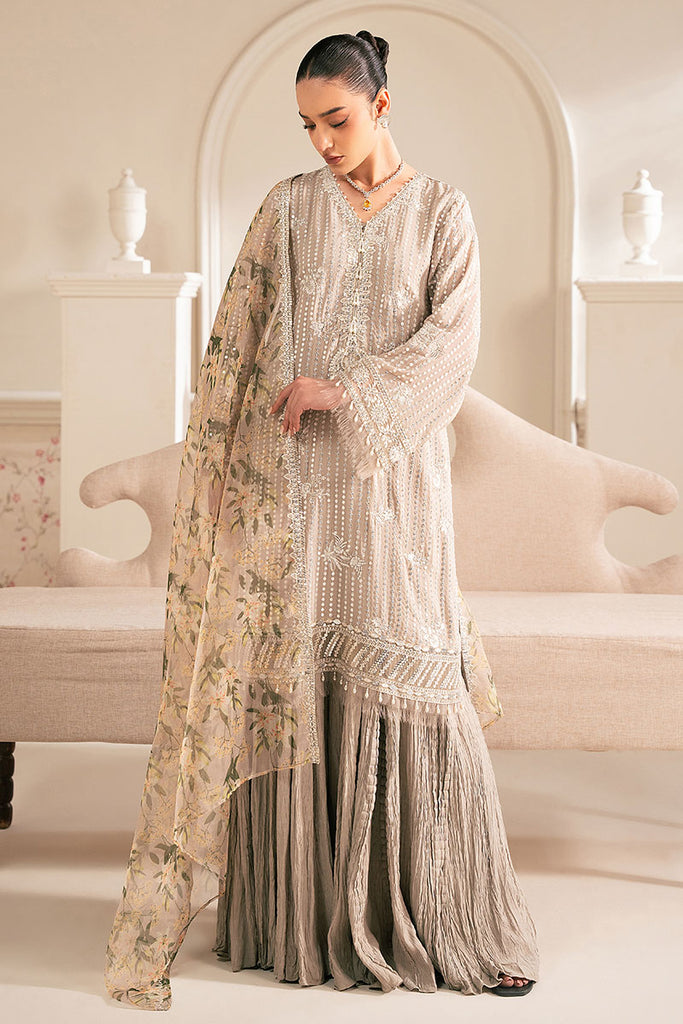 Cross Stitch | Luxe Atelier 25 | VULCAN MUD L Pale Brown Chiffon